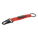 Breloc cu carabina, Everestus, 2610E18134, 158x30 mm, Poliester, Metal, Rosu