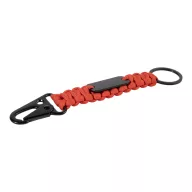   Breloc cu carabina, Everestus, 2610E18134, 158x30 mm, Poliester, Metal, Rosu
