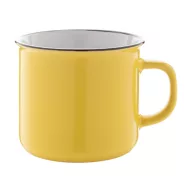   Cana vintage, 320 ml, ø90×81 mm, Everestus, 20FEB4986, Ceramica, Galben