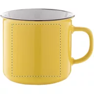  Cana vintage, 320 ml, ø90×81 mm, Everestus, 20FEB4986, Ceramica, Galben