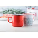 Cana vintage, 320 ml, ø90×81 mm, Everestus, 20FEB4984, Ceramica, Rosu