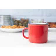  Cana vintage, 320 ml, ø90×81 mm, Everestus, 20FEB4984, Ceramica, Rosu
