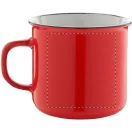 Cana vintage, 320 ml, ø90×81 mm, Everestus, 20FEB4984, Ceramica, Rosu