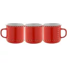 Cana vintage, 320 ml, ø90×81 mm, Everestus, 20FEB4984, Ceramica, Rosu