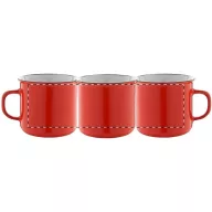   Cana vintage, 320 ml, ø90×81 mm, Everestus, 20FEB4984, Ceramica, Rosu
