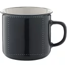 Cana vintage, 320 ml, ø90×81 mm, Everestus, 20FEB4980, Ceramica, Negru