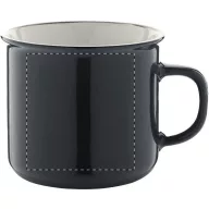   Cana vintage, 320 ml, ø90×81 mm, Everestus, 20FEB4980, Ceramica, Negru