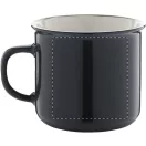 Cana vintage, 320 ml, ø90×81 mm, Everestus, 20FEB4980, Ceramica, Negru