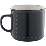   Cana vintage, 320 ml, ø90×81 mm, Everestus, 20FEB4980, Ceramica, Negru