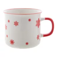   Cana 300 ml, 2401E17581, Everestus, ø90x79 mm, Ceramica, Rosu, Alb