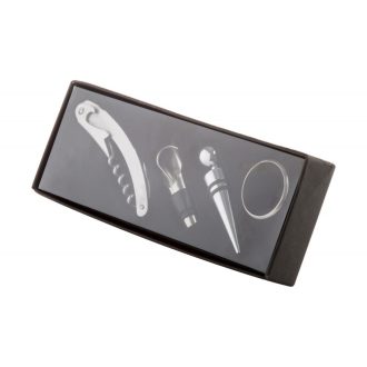   Set 4 accesorii vin, 223×80×30 mm, Everestus, 20FEB17223, Otel inoxidabil, Argintiu