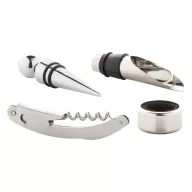   Set 4 accesorii vin, 223×80×30 mm, Everestus, 20FEB17223, Otel inoxidabil, Argintiu
