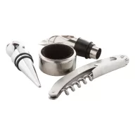   Set 4 accesorii vin, 223×80×30 mm, Everestus, 20FEB17223, Otel inoxidabil, Argintiu