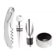   Set 4 accesorii vin, 223×80×30 mm, Everestus, 20FEB17223, Otel inoxidabil, Argintiu