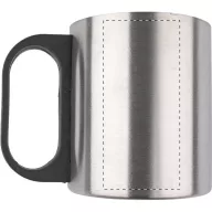   Cana metalica, 175 ml, 100×78×70 mm, Everestus, 20FEB15740, Otel inoxidabil, Argintiu, Negru