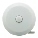 Ruleta 1 metru cu buton push, 21MAR1643, Ø 50x14 mm, Everestus, Plastic, Alb