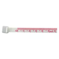   Ruleta 1 metru cu buton push, 21MAR1643, Ø 50x14 mm, Everestus, Plastic, Alb