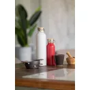 Termos, Everestus, 42FEB232434, 500 ml, Ø70x220 mm, Otel, Bambus, Rosu