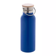   Termos, Everestus, 42FEB232433, 500 ml, Ø70x220 mm, Otel, Bambus, Albastru