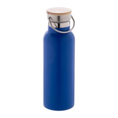   Cana termos, Everestus, 42FEB232433, 500 ml, Ø70x220 mm, Otel, Bambus, Albastru