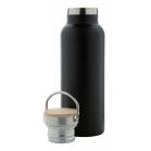 Termos, 21MAR2684, 500 ml, Ø 70x220 mm, Everestus, Otel, Bambus, Negru