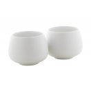 Ceainic cu 2 cesti, Everestus, 18SEP2499, 600 ml, 245x213x104 mm, Ceramica, Bambus, Alb