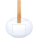 Ceainic cu 2 cesti, Everestus, 18SEP2499, 600 ml, 245x213x104 mm, Ceramica, Bambus, Alb