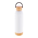 Termos, Everestus, 42FEB232557, 500 ml, Ø73x247 mm, Otel, Bambus, Alb