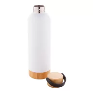   Termos, Everestus, 42FEB232557, 500 ml, Ø73x247 mm, Otel, Bambus, Alb