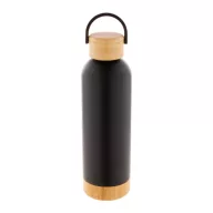   Termos, Everestus, 42FEB232555, 500 ml, Ø73x247 mm, Otel, Bambus, Negru