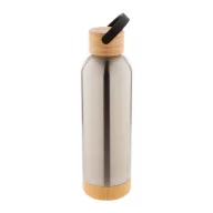   Termos, Everestus, 42FEB232556, 500 ml, Ø73x247 mm, Otel, Bambus, Argintiu