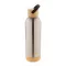 Termos, Everestus, 42FEB232556, 500 ml, Ø73x247 mm, Otel, Bambus, Argintiu