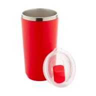   Cana termos, Everestus, 42FEB232431, 500 ml, Ø85x163 mm, Polipropilena, Otel, Rosu