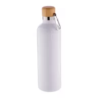   Termos, Everestus, 42FEB232513, 500 ml, Ø73x251 mm, Otel, Bambus, Alb