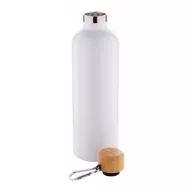  Termos, Everestus, 42FEB232513, 500 ml, Ø73x251 mm, Otel, Bambus, Alb