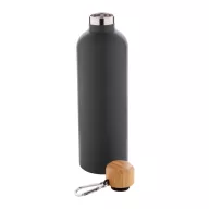   Termos, Everestus, 42FEB232510, 500 ml, Ø73x251 mm, Otel, Bambus, Negru