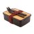 Caserola pranz, Everestus, 42FEB230152, 500 ml, 162x110x50 mm, Polipropilena, Bambus, Negru, Natur