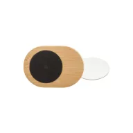   Suport auto pentru telefon, 2401E16850, Everestus, 58x40x28 mm, Bambus, Metal, Natur