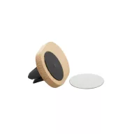   Suport auto pentru telefon, 2401E16850, Everestus, 58x40x28 mm, Bambus, Metal, Natur