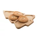 Platou pentru aperitive cu design de Craciun, 2401E17402, Everestus, 191x276x12 mm, Bambus, Natur