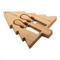   Set pentru branzeturi cu design de Craciun, 2401E17293, Everestus, 195x250x20 mm, Otel, Natur