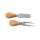 Set pentru branzeturi cu design de Craciun, 2401E17293, Everestus, 195x250x20 mm, Otel, Natur