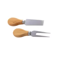   Set pentru branzeturi cu design de Craciun, 2401E17293, Everestus, 195x250x20 mm, Otel, Natur
