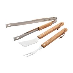   Set barbeque 3 piese, 2401E18152, Everestus, 390x70x50 mm, Otel, Bambus, Natur