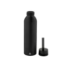Sticla de apa sport 600 ml, 2401E17755, Everestus, ø66x230 mm, Aluminiu, Silicon, Negru