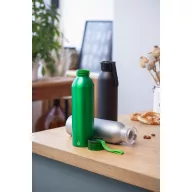   Sticla de apa sport 600 ml, 2401E17755, Everestus, ø66x230 mm, Aluminiu, Silicon, Negru