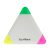 Marker triunghiular cu 3 culori, 2401E18062, Everestus, 80x80x12 mm, Plastic, Alb