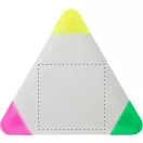 Marker triunghiular cu 3 culori, 2401E18062, Everestus, 80x80x12 mm, Plastic, Alb