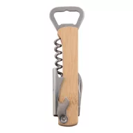   Tirbuson si desfacator de bere, 2401E17969, Everestus, 135x40x13 mm, Otel, Bambus, Natur