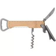   Tirbuson si desfacator de bere, 2401E17969, Everestus, 135x40x13 mm, Otel, Bambus, Natur